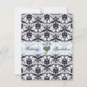 Elegant Damask Wedding Invitation
