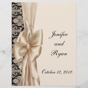 elegant damask wedding menu