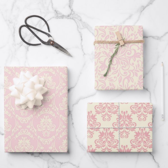 Elegant Damask Wrapping Paper (Front)