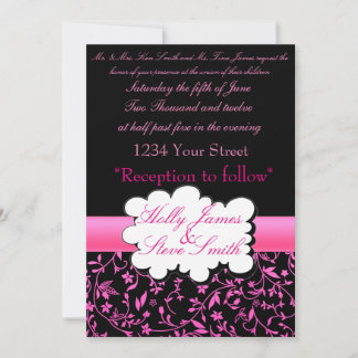Elegant Damasks Wedding Invitation