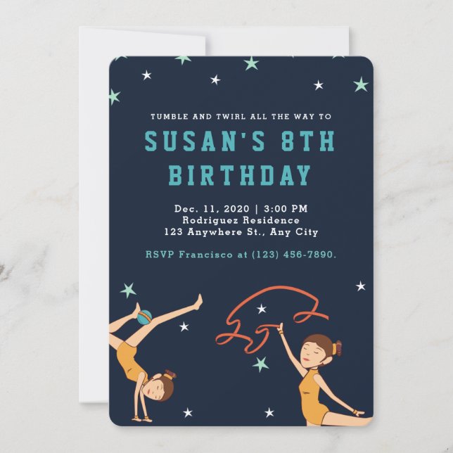 Elegant Dancer |Birthday Party Invitation (Front)