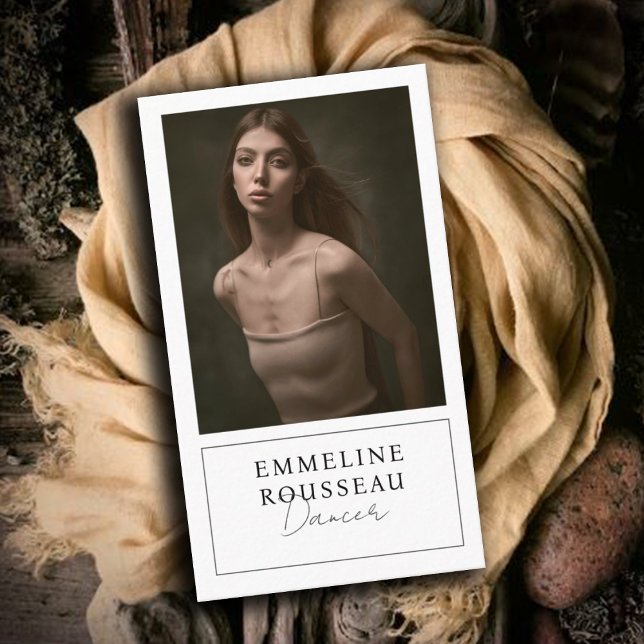 Elegant Dancer Professional Photo Business Card (Creator Uploaded)