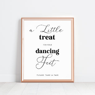 Elegant Dancing Feet Shoes Favour Wedding Sign