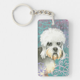Elegant Dandie Dinmont Terrier Key Ring