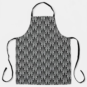 Elegant dark art deco abstract geometric elements apron