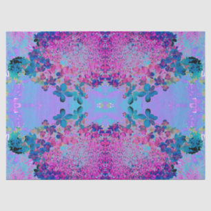 Elegant Dark Blue and Magenta Limelight Hydrangea Tissue Paper