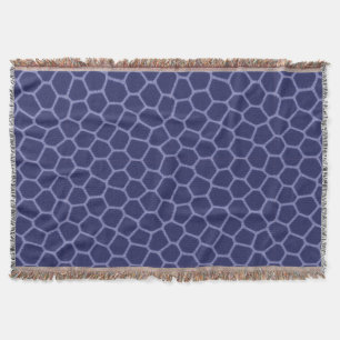 Elegant Dark Blue Giraffe Print Fleece Blanket