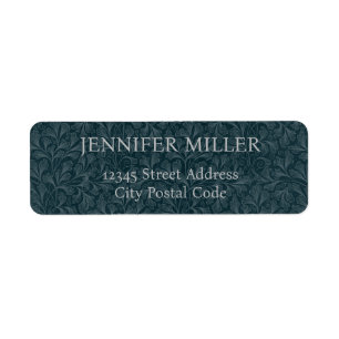 Elegant dark blue vintage floral design