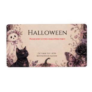 Elegant Dark Botanical Halloween Party