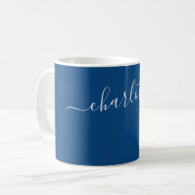 Elegant Dark Cerulean Colour Name Personalised