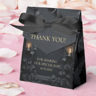 Elegant Dark Gothic Victorian Wedding Favour Box