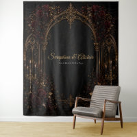 Elegant Dark Gothic Wedding Backdrop