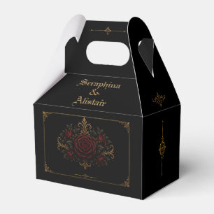 Elegant Dark Gothic Wedding Favour Box