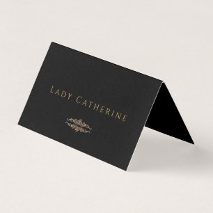 Elegant Dark Gothic Wedding Polded Card