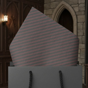 Elegant Dark Grey and Plum Dark Halloween Striped Tissue Paper