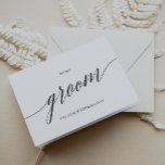 Elegant Dark Grey Calligraphy To My Groom Card<br><div class="desc">This elegant dark grey calligraphy to my groom card is perfect for a simple wedding. The neutral design features a minimalist card decorated with romantic and whimsical typography.</div>