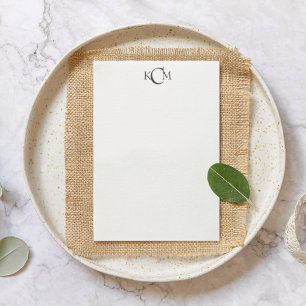 Elegant Dark Grey Minimalistic Monogram Card