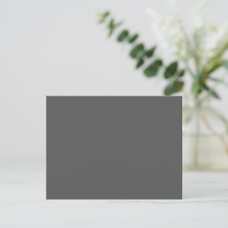 "Elegant Dark Grey Wedding Invitation" Invitation Postcard