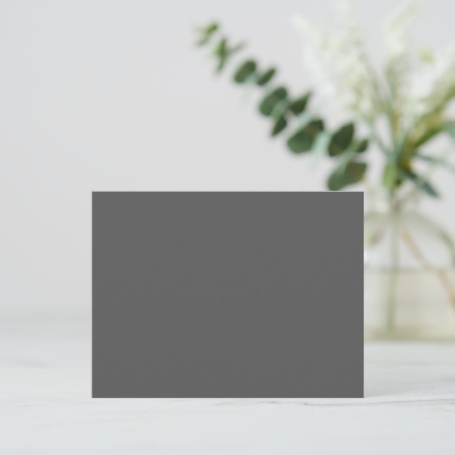 "Elegant Dark Grey Wedding Invitation" Invitation Postcard (Standing Front)