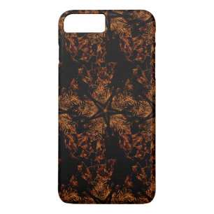 Elegant Dark Kaleidoscopic Design Black Brown Star iPhone 8 Plus/7 Plus Case