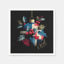 Elegant Dark Moody Noel Ornament