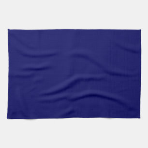 Elegant Dark Navy Blue Solid Colour Blank Template Tea Towel