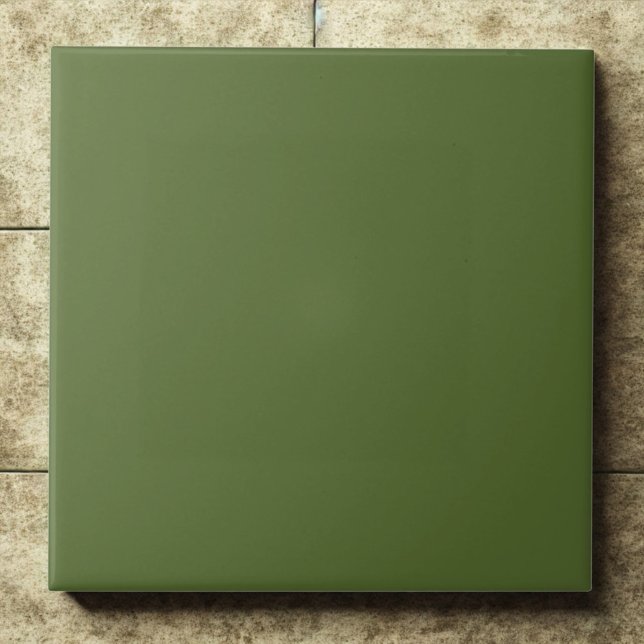 Elegant Dark Olive Green #556b2f Modern Tile (Creator Uploaded)