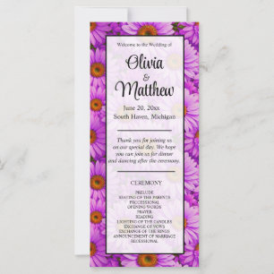 Elegant dark pink magenta floral daisies