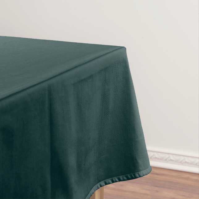 elegant dark plain green  tablecloth (In Situ)