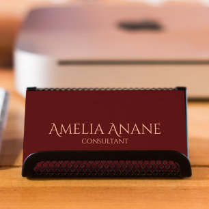 Elegant  Dark Red Business Card