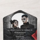 Elegant Dark Red Gothic Rose on Black One Photo