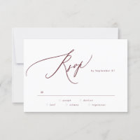 Elegant Dark Red Plum Burgundy The Wedding
