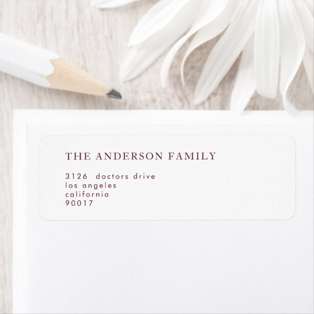 Elegant Dark Red Plum Burgundy White The Wedding (Insitu)