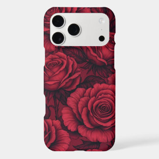 Elegant Dark Red Roses Gothic Floral iPhone case
