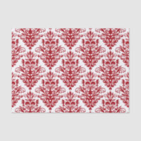Elegant dark red vintage damask pattern