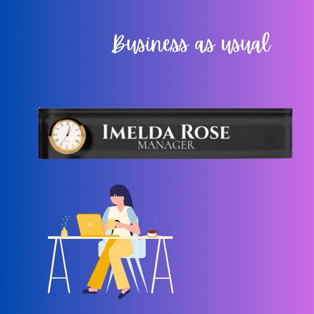 Elegant Dark Simple Manager Nameplate (Creator Uploaded)