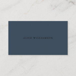 Elegant Dark Teal Blue Black Minimalist Classic Business Card