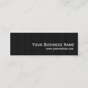 Elegant Dark Wood Texture Mini Business Card