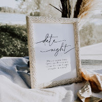Elegant Date Night Ideas Modern Bridal Shower Sign