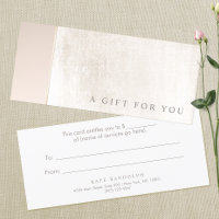 Elegant Day Spa Pink Marble Salon Gift Certificate