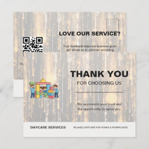 Elegant Daycare Brand Thank You Card 