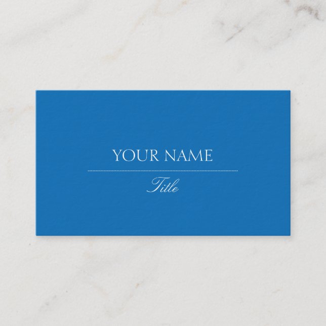 Elegant Dazzling Blue Business Card (Front)