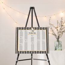 Elegant Deco Pearls and Gold Deco Wedding Seating 