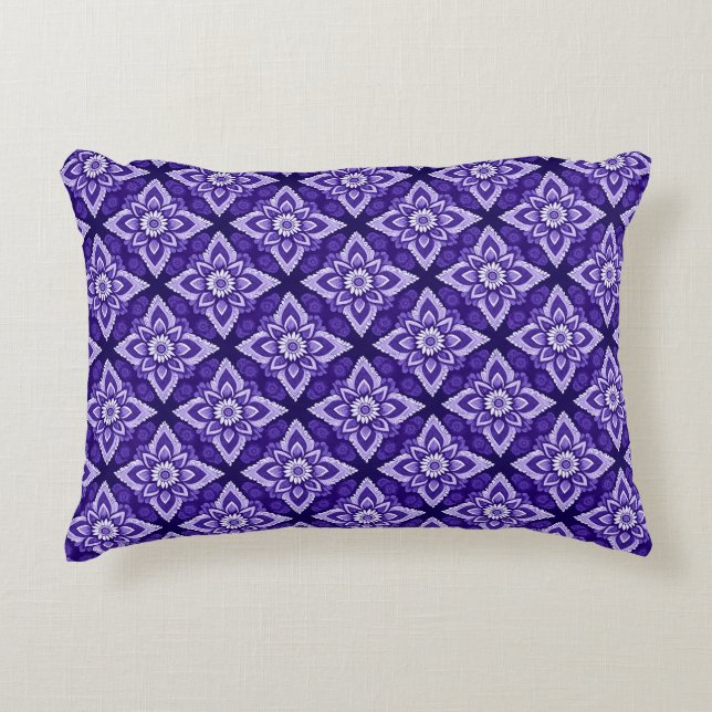 Elegant Decorative Boho Floral Pattern Cushion (Front)