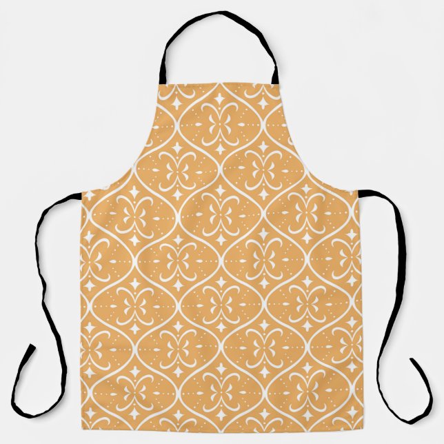 Elegant Decorative Flourish Seamless Pattern. Orie Apron (Front)