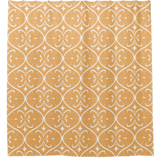Elegant Decorative Flourish Seamless Pattern. Orie Shower Curtain (Front)