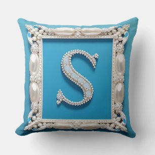 Elegant Decorative Frame letter S Cushion
