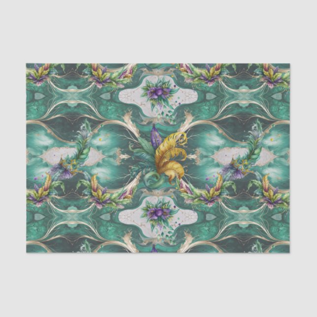 Elegant Decorative Mardi Gras Tissue Paper (Front)