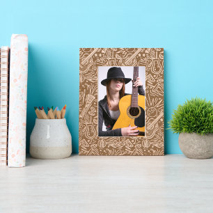 Elegant Decorative Music Intruments Patterns Etched Frames