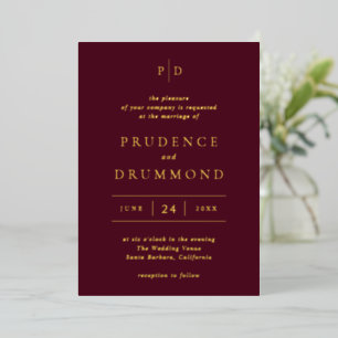 Elegant Deep Burgundy Classic Wedding
